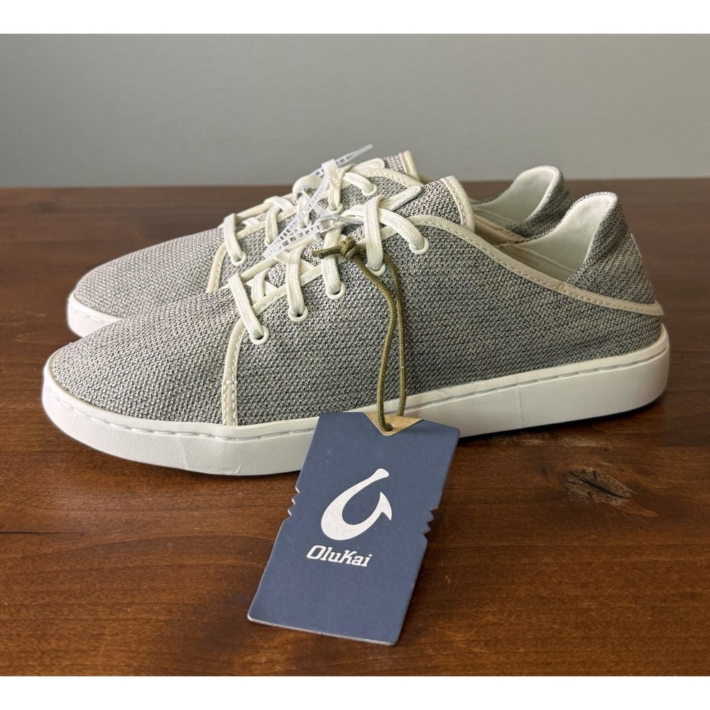 NWT Women Olukai Pehuea Li Tapa White Sand Women's Casual Sneaker 9 EUR 39 $110